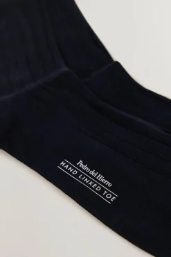 Pedro del Hierro Meias|Fatos-Meia lisa vestir Azul