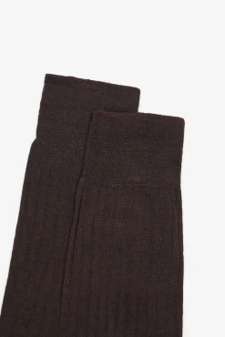 Cortefiel Meias|Fatos-Meia lisa vestir Castanho