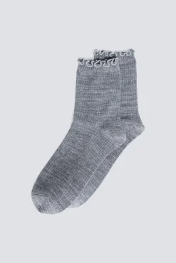 Springfield Meias-Meia longa de lurex cinzento