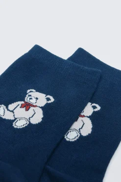 Springfield Meias-Meia longa de urso azul