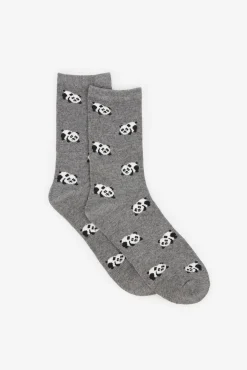 Cortefiel Meias-Meia longa de urso panda Cinzento