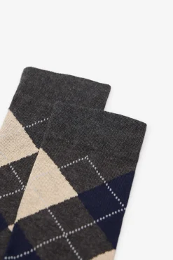 Cortefiel Meias-Meia losangos Cinzento