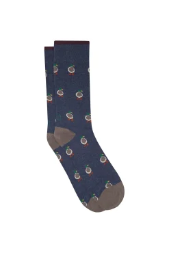 Kiff-Kiff Meias-Meia masculina de meia regular azul