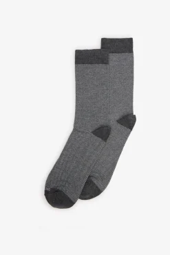 Cortefiel Meias-Meia micro-padronizada Cinzento