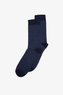 Cortefiel Meias-Meia microrriscas Azul