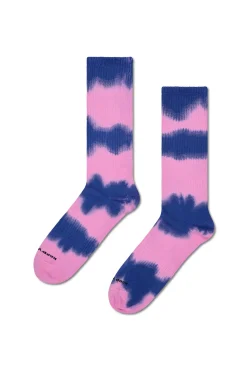 Happy Socks Meias-Meia tie-dye rosa