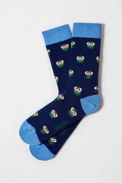 Besocks Meias-Meias altas de algodão orgânico cor azul