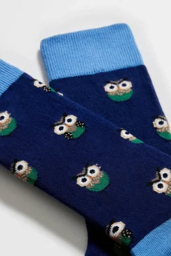 Besocks Meias-Meias altas de algodão orgânico cor azul