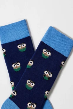 Besocks Meias-Meias altas de algodão orgânico cor azul