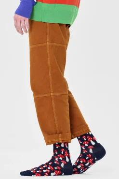 Happy Socks Meias|Meias-Meias Cogumelo Unissex azul