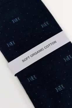 Pedro del Hierro Meias-Meias com logotipo esportivo Azul