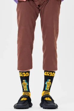 Happy Socks Meias|Meias-Meias C-3PO de Star Wars preto