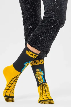 Happy Socks Meias|Meias-Meias C-3PO de Star Wars preto