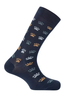 Punto Blanco Meias-Meias curtas de algodão da Huellas azul