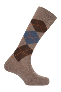 Punto Blanco Meias-Meias curtas de lã de caxemira com losangos cru