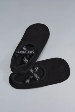 Dash and Stars Meias-Meias de balé de algodão preto