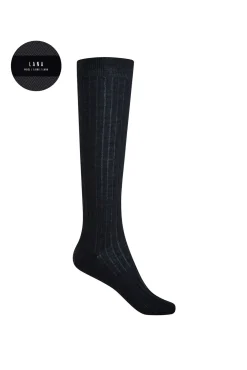 Punto Blanco Meias-Meias de lã alta azul