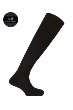 Punto Blanco Meias-Meias de lã alta preto