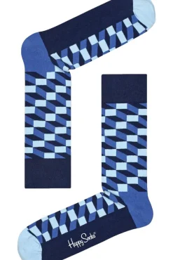 Happy Socks Meias|Meias-Meias geométricas azul