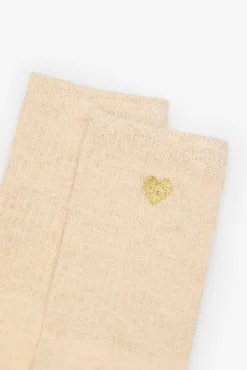 Cortefiel Meias-Meias longas de lurex Castanho