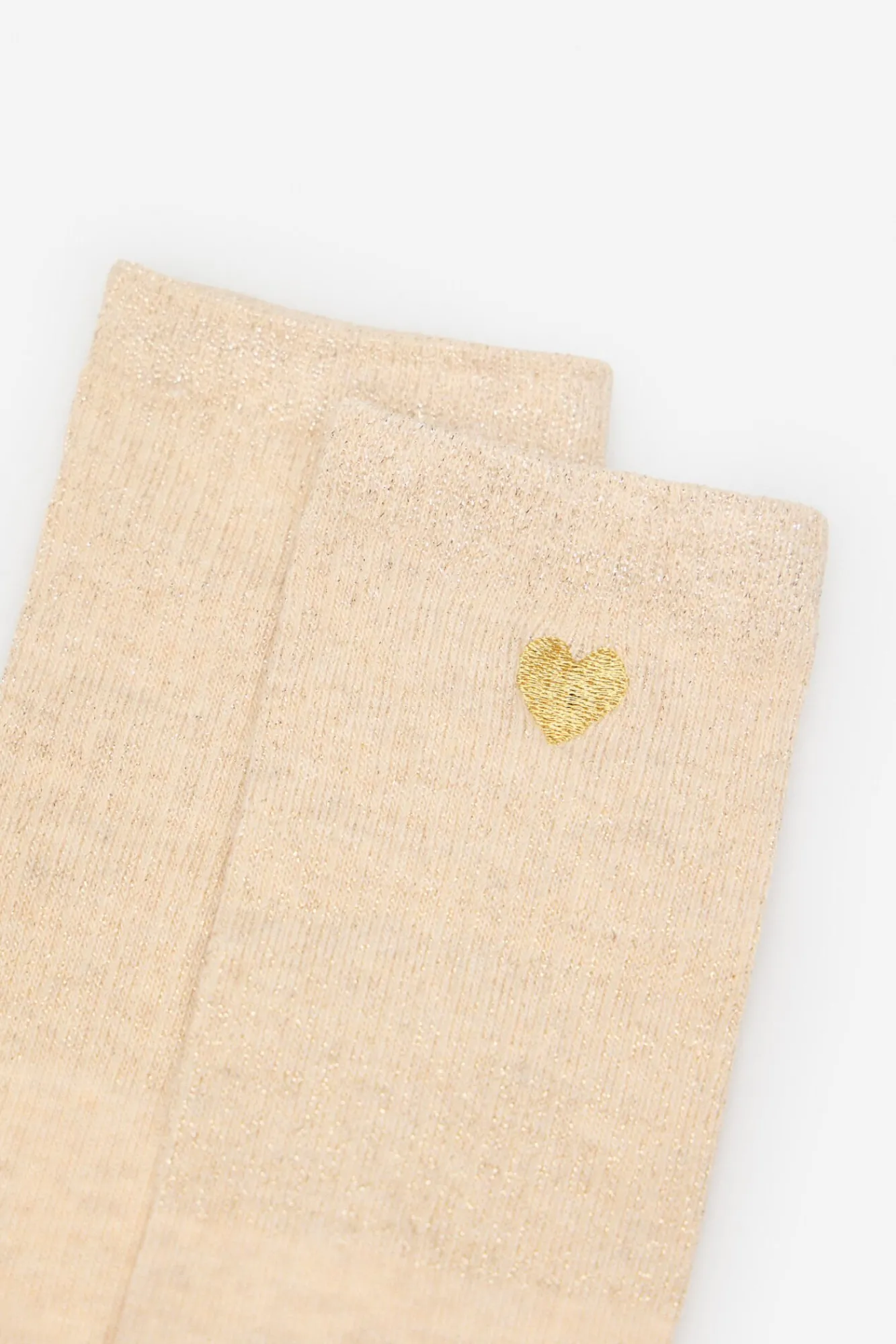 Cortefiel Meias-Meias longas de lurex Castanho