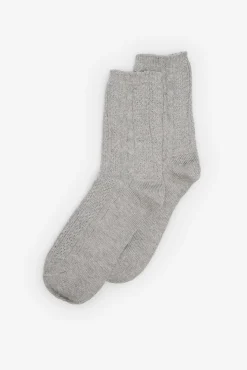 Cortefiel Meias-Meias longas estruturadas Cinzento