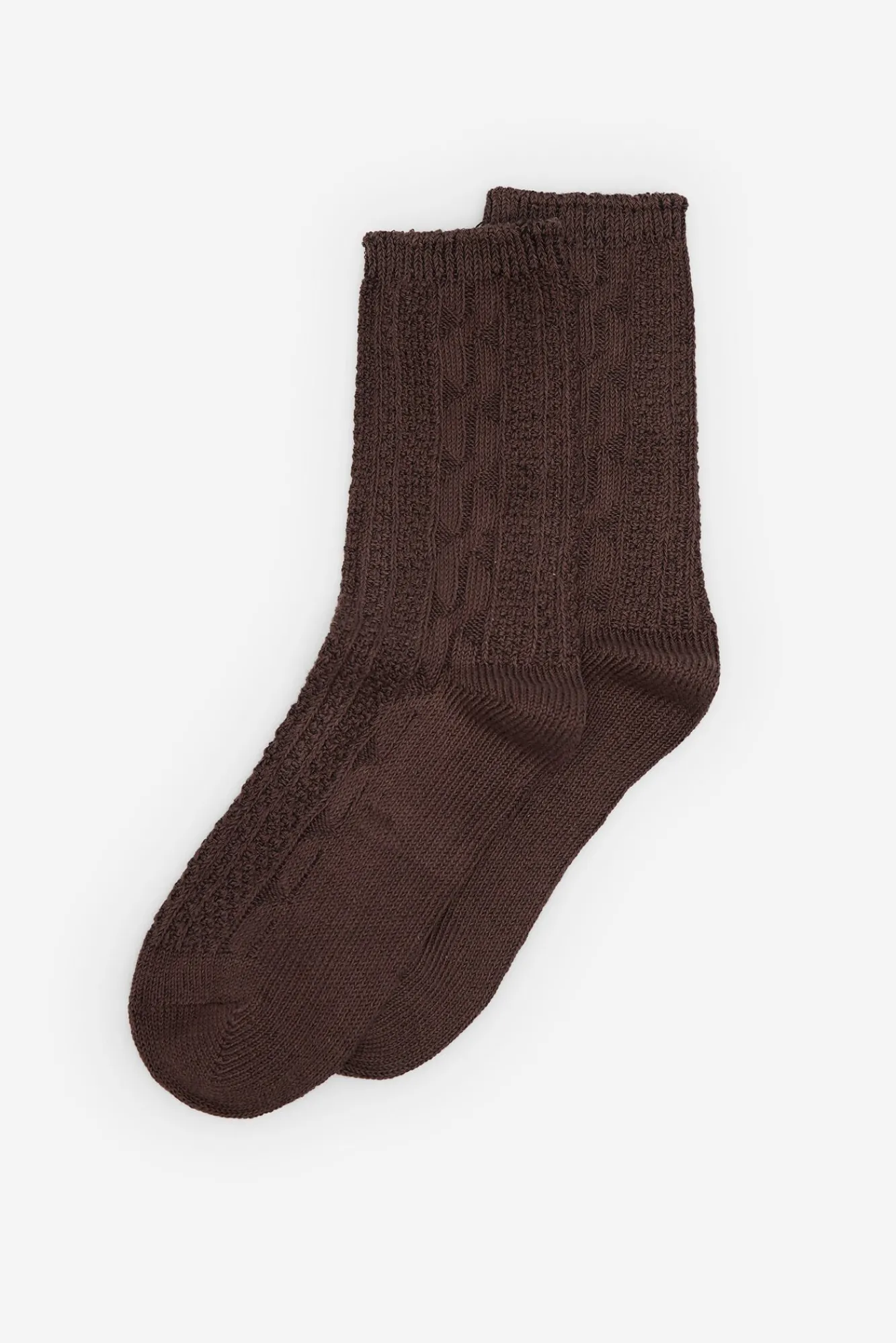 Cortefiel Meias-Meias longas estruturadas Castanho