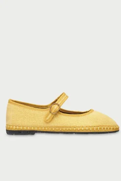 Flabelus Sabrinas-Mercedita de lino Amarelo