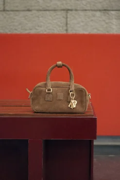 Pedro del Hierro Malas-mini bolsa de boliche com mala de tiracolo de pele Marrom