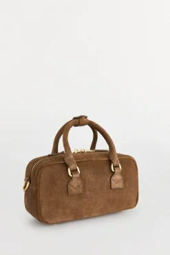 Pedro del Hierro Malas-mini bolsa de boliche com mala de tiracolo de pele Marrom