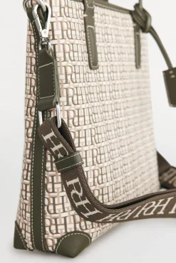 Pedro del Hierro Malas-mini bolsa de mala de tiracolo tipo tote com monograma Verde