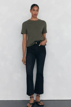 Pedro del Hierro T-Shirts-Mini camiseta cravejada Verde