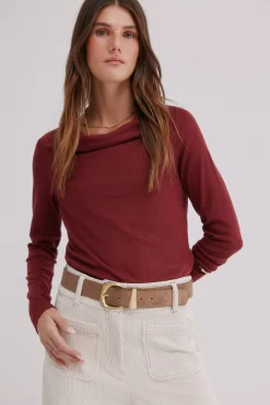 Hoss Intropia T-Shirts-Mirta. T-shirt com decote drapeado Granada