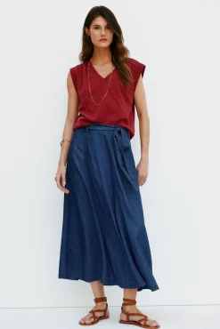 Hoss Intropia T-Shirts-Mónica. Camiseta plissada Granada