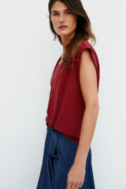 Hoss Intropia T-Shirts-Mónica. Camiseta plissada Granada