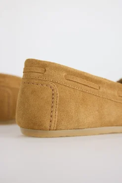 Slowlove Mocassins|Calçado De Couro-Mocassim franjas croute Castanho