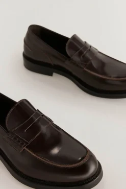 Pedro del Hierro Sapato Social-Mocassim vestir pele Marrom