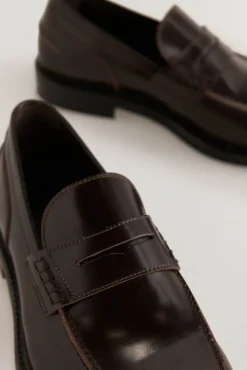 Pedro del Hierro Sapato Social-Mocassim vestir pele Marrom