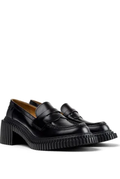 Camper Mocassins|Saltos-Mocassins de couro preto