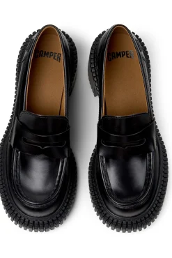 Camper Mocassins|Saltos-Mocassins de couro preto