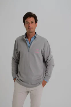 Cloking Sweatshirts-Moletom Club com fecho-éclair Cinzento