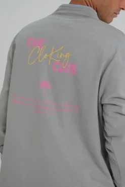 Cloking Sweatshirts-Moletom Club com fecho-éclair Cinzento