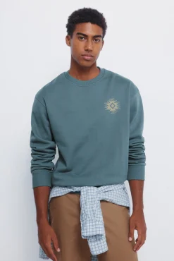 Springfield Sweatshirts-Moletom com gola caixa Legend azul