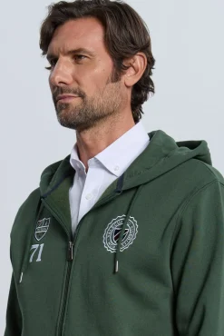 Valecuatro Sweatshirts-Moletom com sweatshirt e fecho-éclair Verde