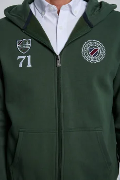 Valecuatro Sweatshirts-Moletom com sweatshirt e fecho-éclair Verde