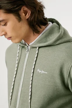 Pepe Jeans Sweatshirts-Moletom com Sweatshirt e zíper verde