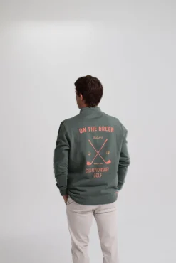 Cloking Sweatshirts-Moletom com sweatshirt in One Verde