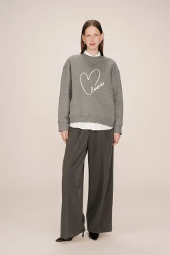 Grace & Mila Sweatshirts-Moletom oversized sweatshirt Cinzento