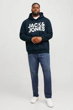 Jack & Jones PLUS Sweatshirts-Moletom Plus Sweatshirt regular fit azul