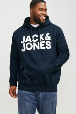 Jack & Jones PLUS Sweatshirts-Moletom Plus Sweatshirt regular fit azul